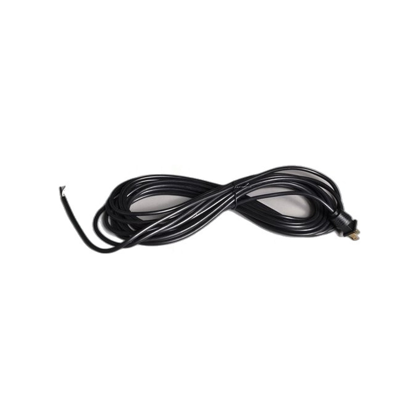 Replacement Power Cord - 30 ft, 18 Gauge, 2-Wire, Black