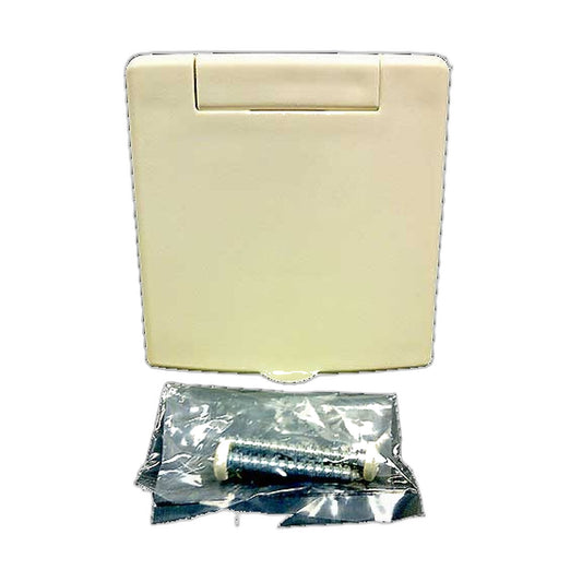 Vex Square Central Vacuum Inlet Valve, Almond