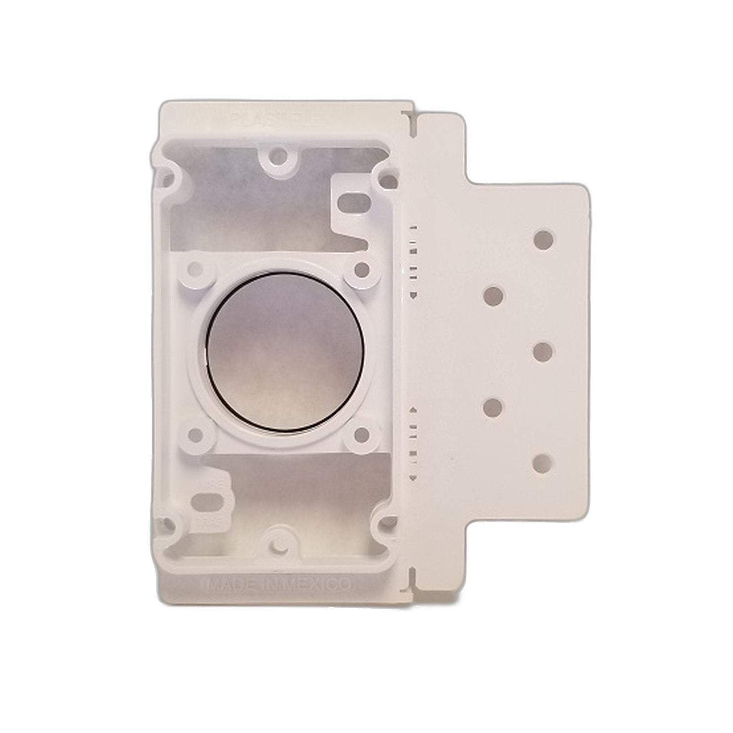 Universal Mounting Plate for Rectangular Central Vacuum Inlet Valves, White