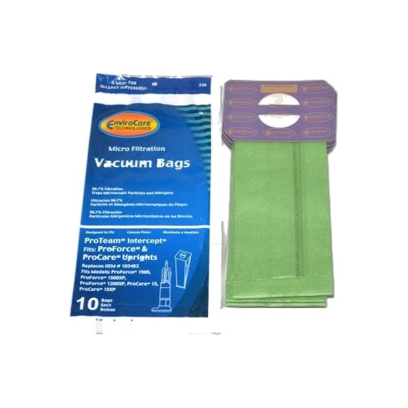 ProTeam 1200/1500 Series Upright Paper Bags - 10 Pack