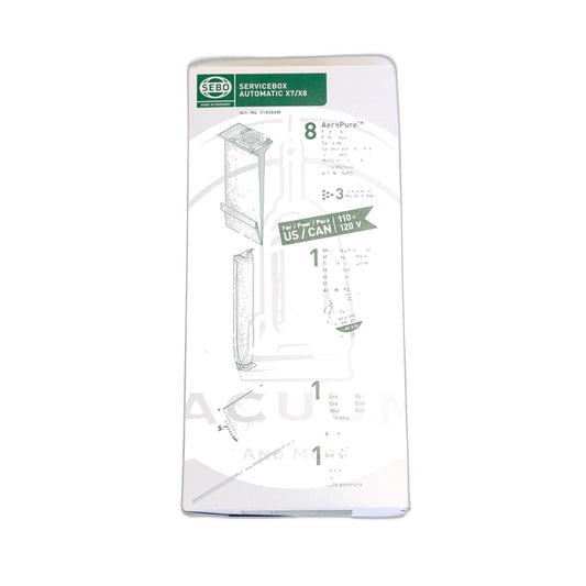 SEBO X7/X8 Service Box - 8 Aerapure Bags, Micro & Exhaust Filters