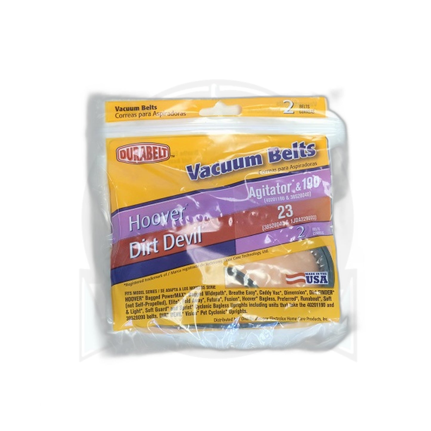 Hoover Elite, PowerMax & DD Vision 23 Vacuum Belt, 2-Pack (Style 040)
