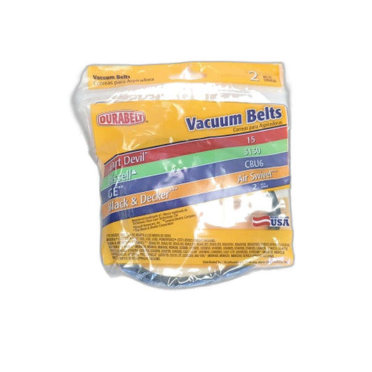 Dirt Devil Style 15 Vacuum Belt, 2-Pack (Replaces 1SN0220001)