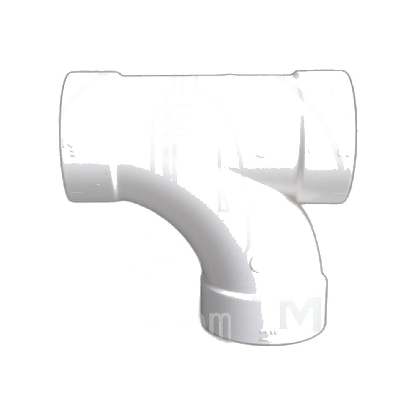 Central Vacuum 90-Degree Sweep Tee - Standard Fitting