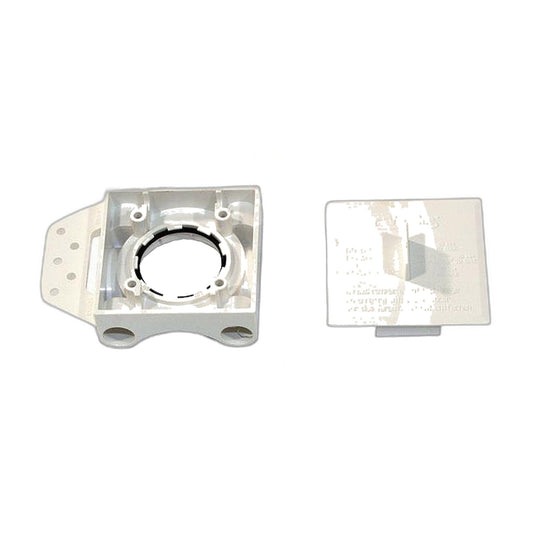 Vaculine ES Inlet Valve Mounting Plate with Plaster Guard, White
