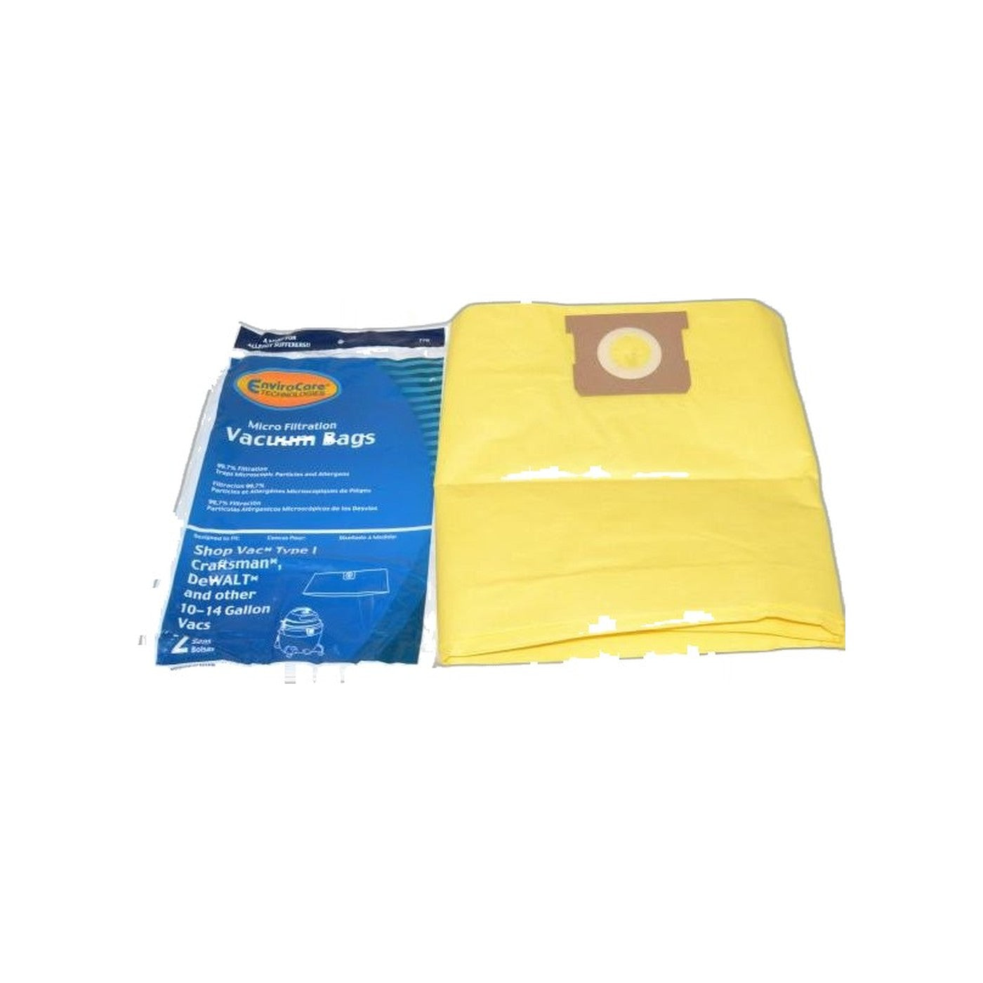 Micro-Filtration Paper Bags - Shop-Vac 10-14 Gallon (2-Pack)