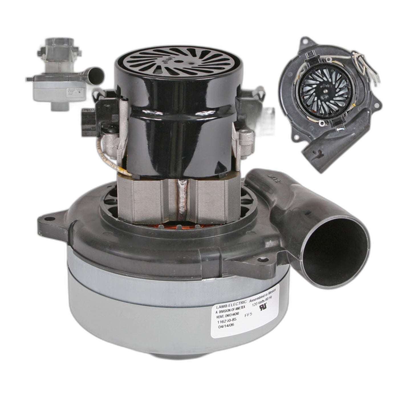 Lamb Ametek 116210-85 Central Vacuum Motor with Bottom Flange