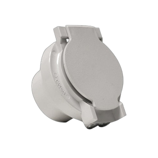 Vaculine Utility Inlet Valve with Low-Volt Pin Jacks, White