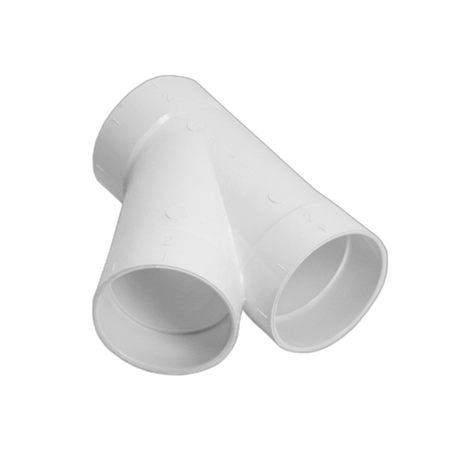 45 Degree Wye PVC Central Vacuum 3-Way Connector