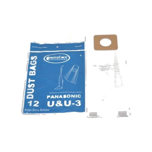 Panasonic U-3 Upright Replacement Paper Bags (12-Pack)