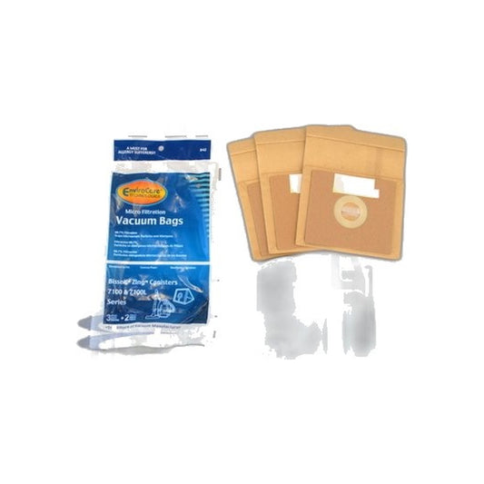 Paper Bags - Bissell Zing 4122/2154/1668, 3 Pack with Filters