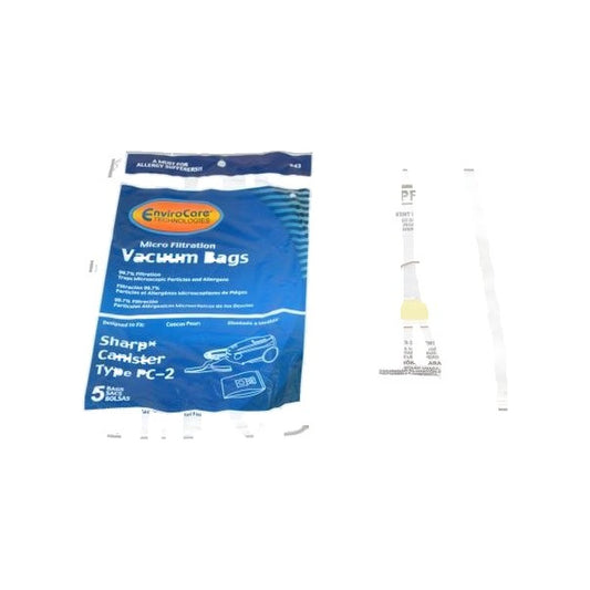 Sharp Micro Canister Paper Bags PC2 - 5 Pack - EC6311/EC7311