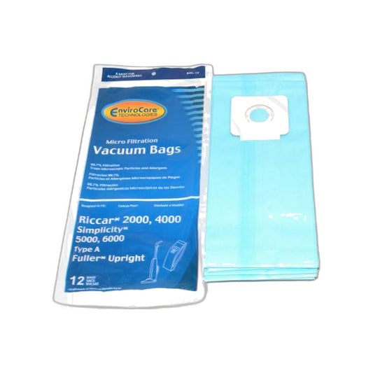 Clean Max Type A Paper Bags - Fits Carpet Pro CPU-1, CPU-2 Series - 12 Pack