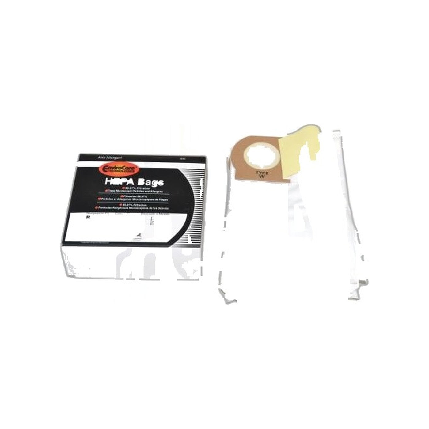Riccar / Simplicity Synchrony W-Style HEPA Filtration Upright Bags (6-Pack)