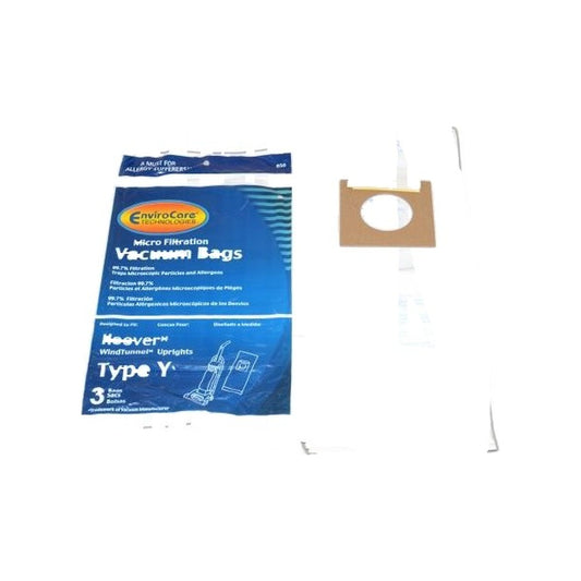 Hoover Style Y Vacuum Bags Micro Filtration - 3 Pack