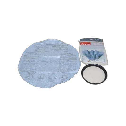 Shop-Vac Reusable Dry Filter Set (3 Filters / 1 Ring)