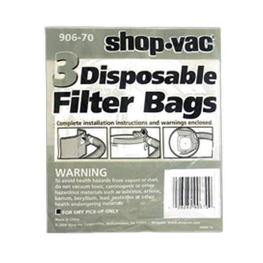 Shop-Vac AllAround Original Paper Filter Bags, 3-Pack