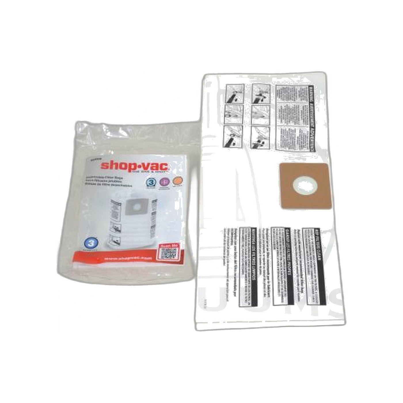 Shop-Vacuum Type C Paper Bags - 3 Gallon, 3 Pack