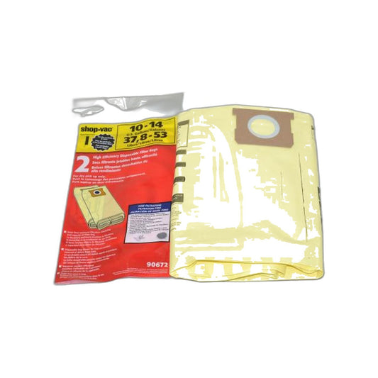 Shop-Vac Type I High Efficiency Drywall Paper Bags - 10-14 Gallon, 2 Pack