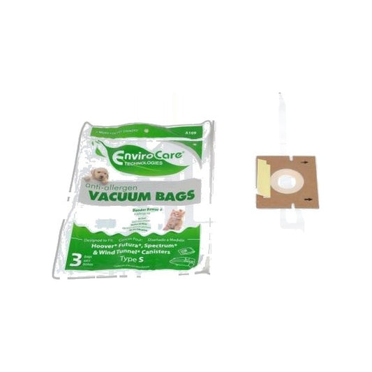 Hoover Style S Canister Vacuum Bags Allergen Filtration - 3 Pack