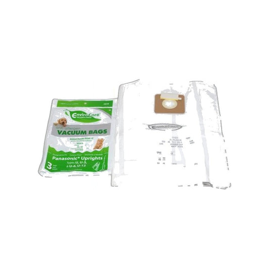 Panasonic Allergen Envirocare Paper Bags - U3, U6, 3 Pack