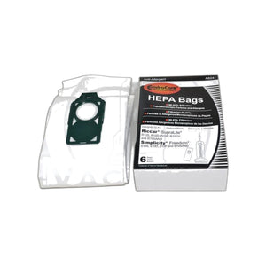 Riccar/Simplicity Supralite Type L HEPA Cloth Bags - 6 Pack (Green Collar)