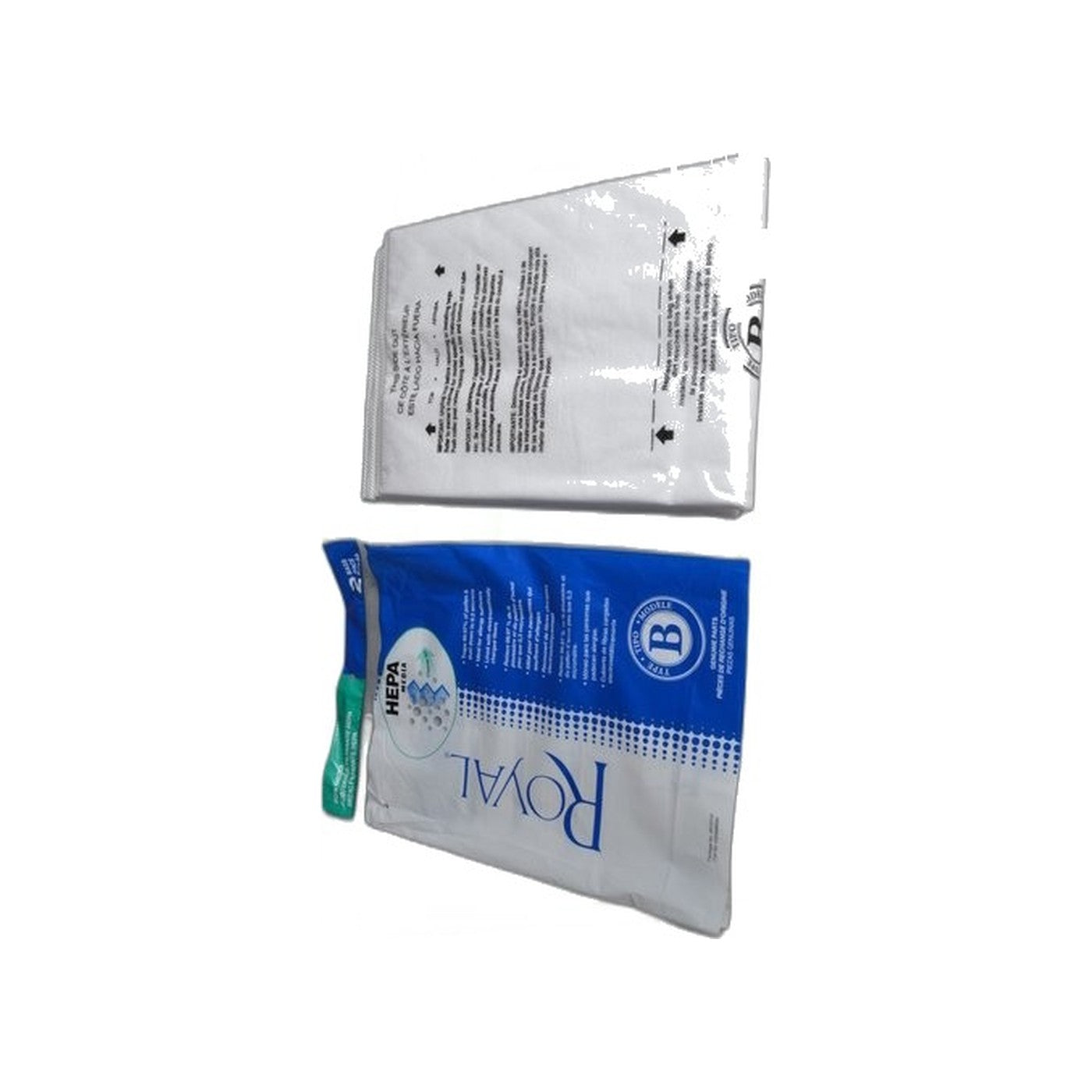 Royal Upright Paper Bags-B HEPA Cloth - 2 Pack