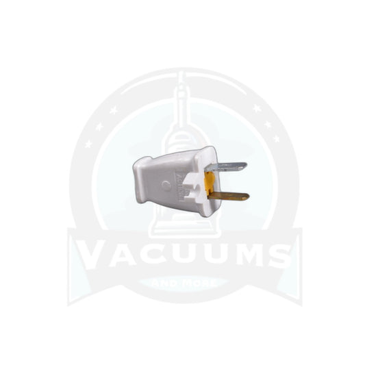 White Male Plug with Sta-Tite Grip - Vacuums and More