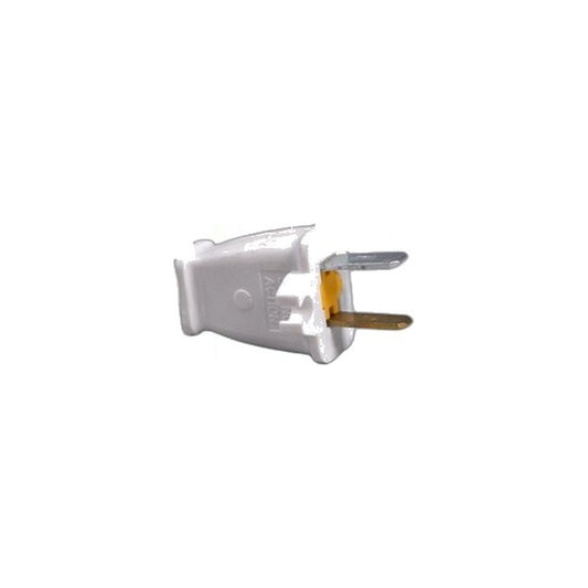 White Male Plug with Sta-Tite Grip