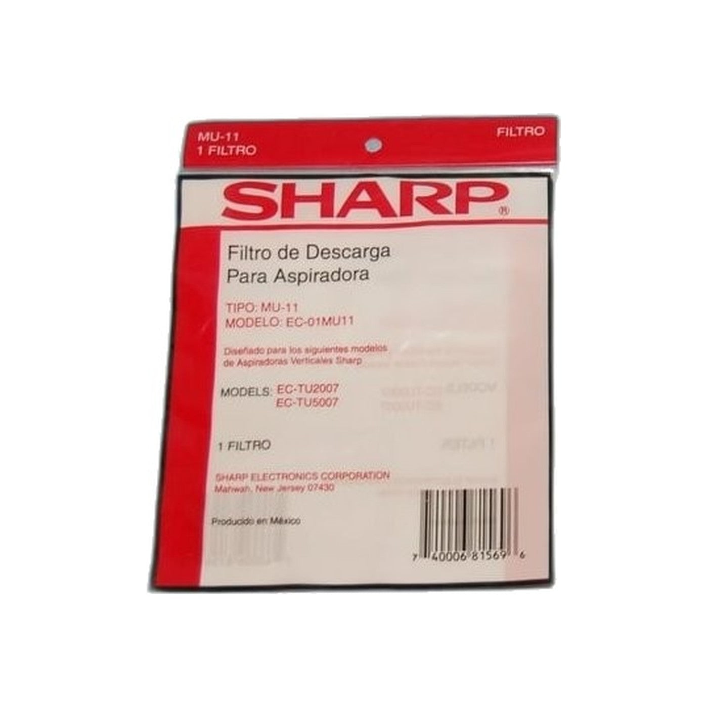 Sharp EC-TU2007/5007 Vacuum Exhaust Filter