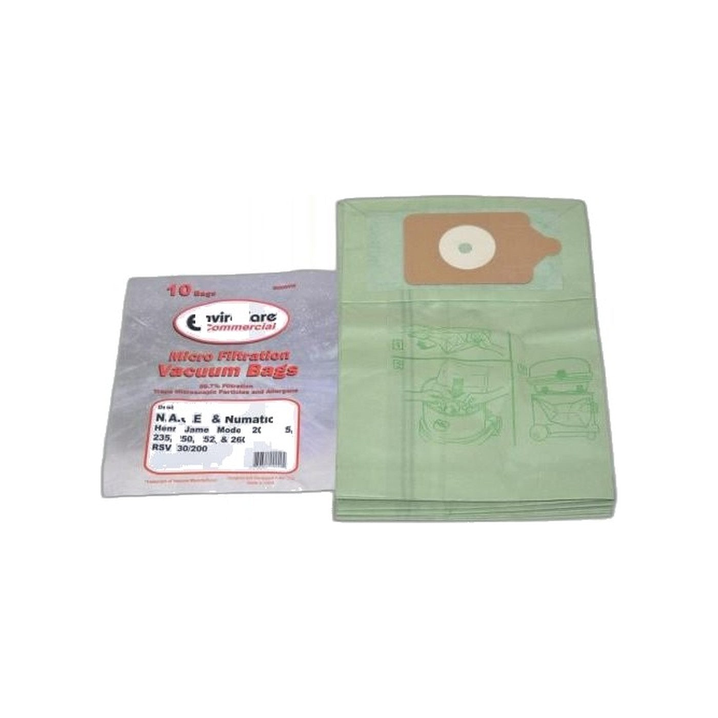 Numatic Henry/James/Hetty Canister Vacuum Bags - 10 Pack