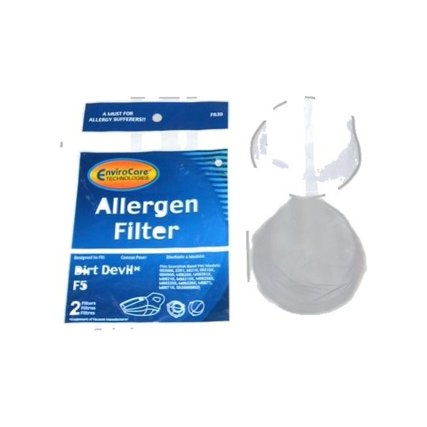 Dirt Devil F5 Filter, 2 Pack