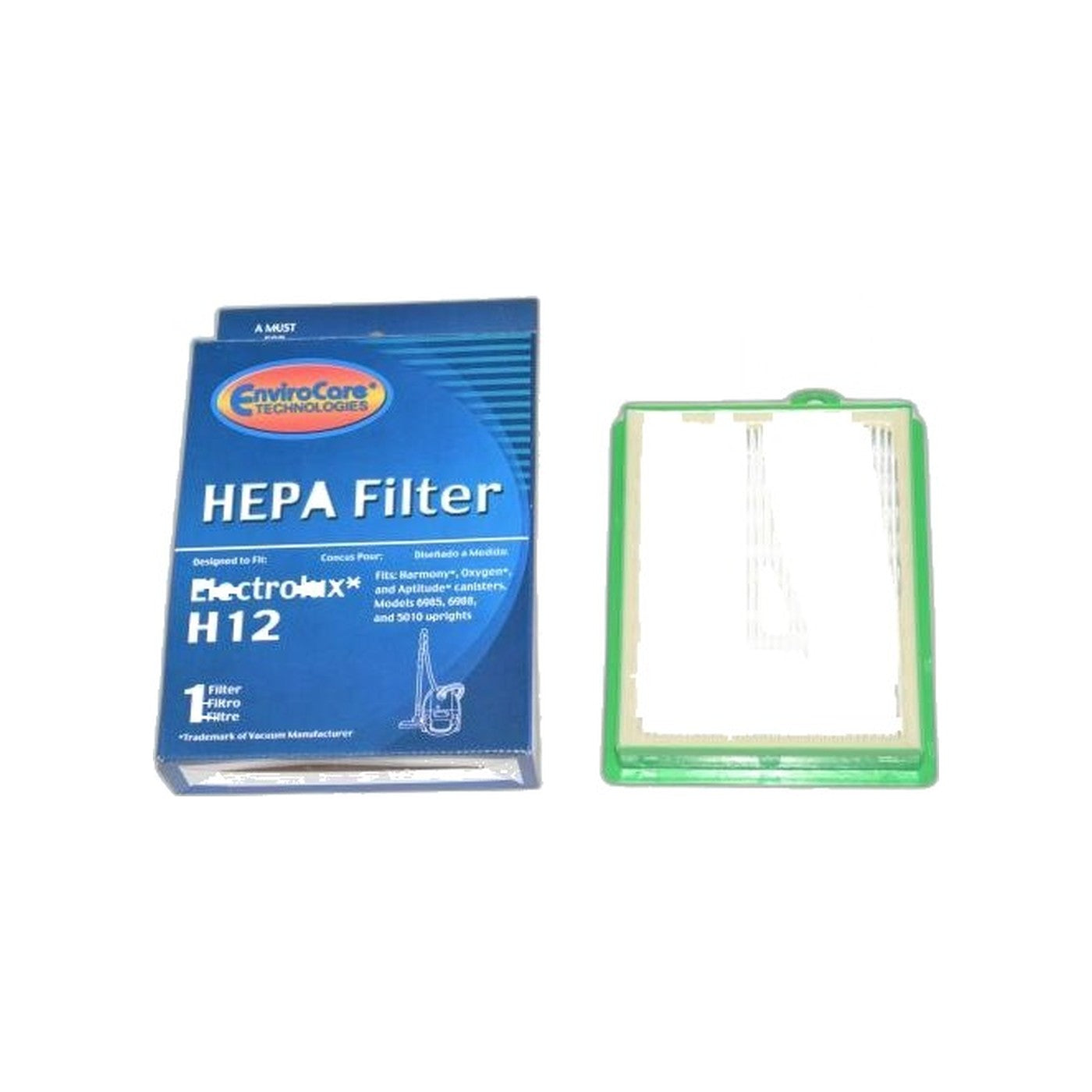 Eureka HEPA Filter H12 - Oxygen Canister / Excalibur Upright / Models 6985, 6988, Aptitude 5010