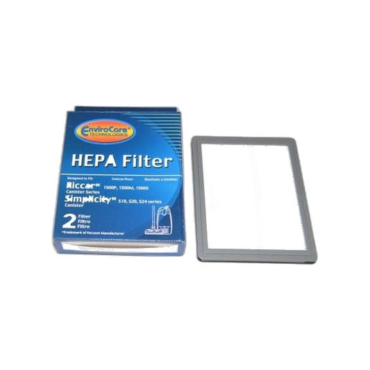 Riccar/Simplicity HEPA and Secondary Filter Set for 1500 Series Canisters