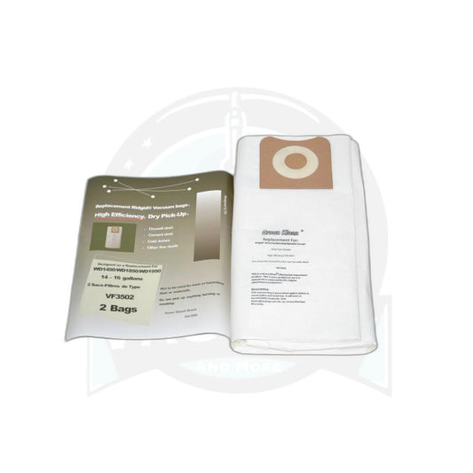 Fine Dust Collection Bags - Workshop/Ridgid 12-16 Gallon - 2 Pack - Ridgid