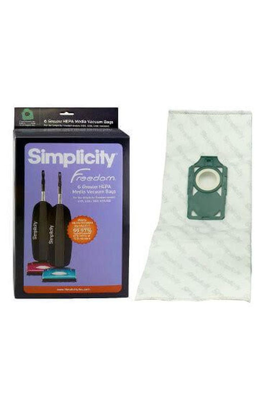 Cordless Freedom Self-Sealing HEPA Media Bags 6 Pk with Charcoal 6 Pk - Simplicity