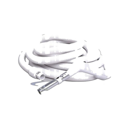 Low Voltage Hose Assembly with Button - 30 Ft, 1 3/8", Light Gray (Plastiflex)