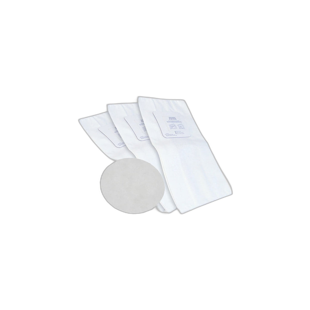 Trovac Compact Electrostatic Central Vacuum Bags, 4-Notch, Set of 3 with Filter