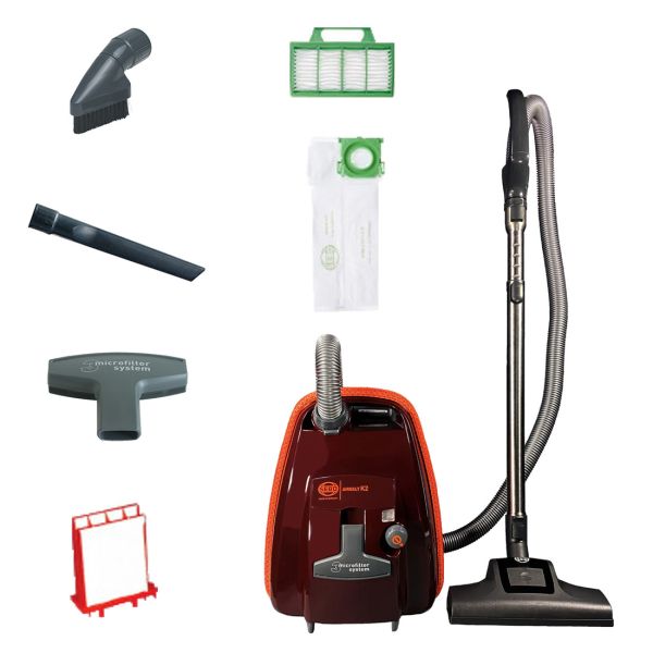 AIRBELT K2 Turbo, with turbo head (8365GS) and parquet brush (black cherry) - SEBO