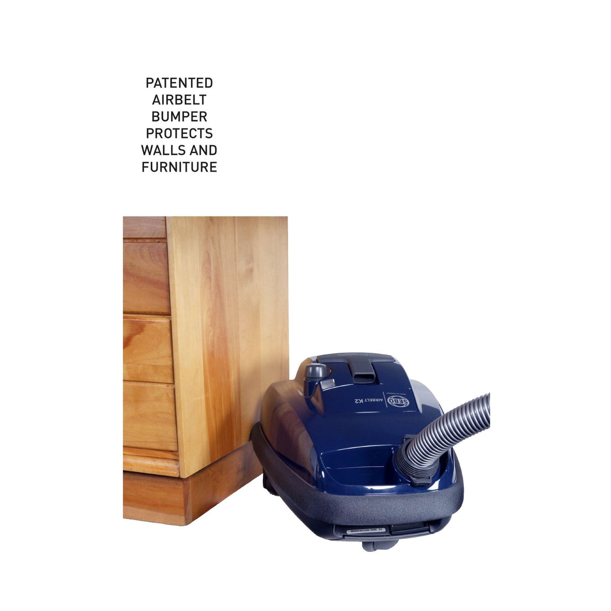 SEBO AIRBELT K3 Premium Canister Vacuum with ET-1 Power Head and Parquet Brush (Black)