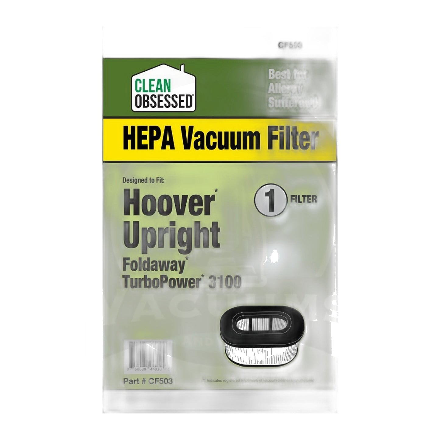 Hoover Foldaway & TurboPower Cartridge Final Filter Replacement