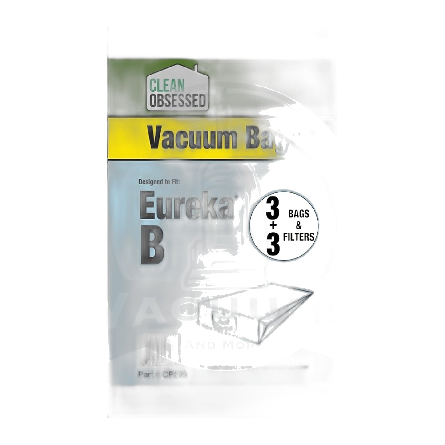 Clean Obsessed Type B Micro Paper Vacuum Bags for Eureka (3-Pack)
