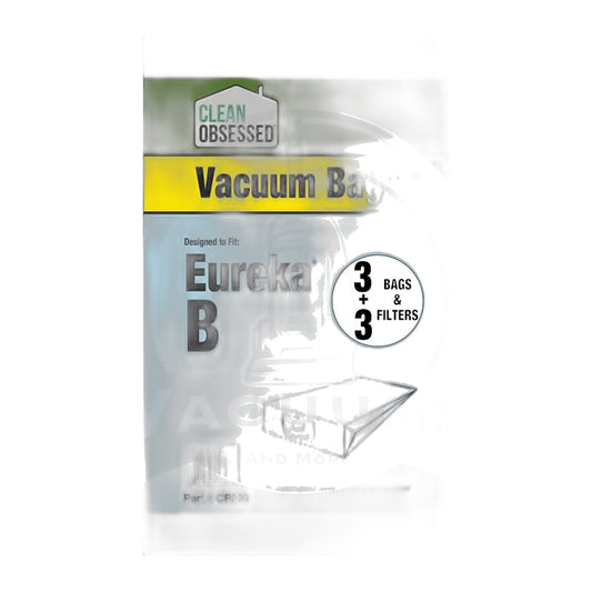 Clean Obsessed Type B Micro Paper Vacuum Bags for Eureka (3-Pack)