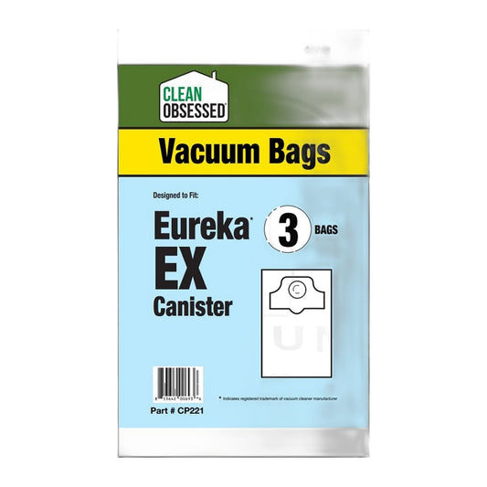 Clean Obsessed Type EX Micro Paper Vacuum Bags for Eureka (3-Pack)