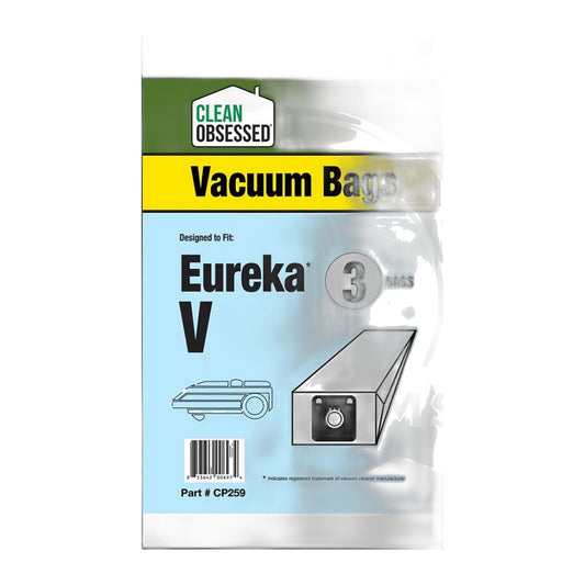 Clean Obsessed Eureka Type V Micro Paper Vacuum Bags, 3-Pack