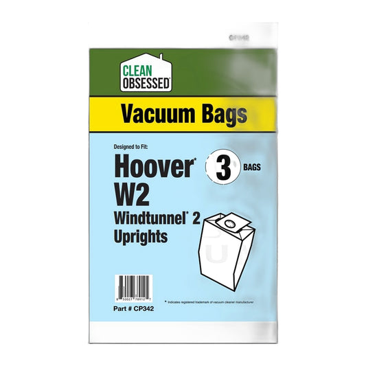 Clean Obsessed Hoover Type W2 Micro Filtration Vacuum Bags, 3-Pack
