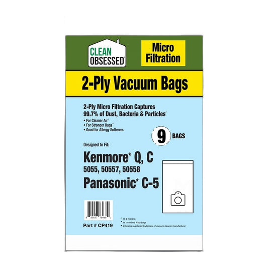 Kenmore Type C Micro Filtration Bags for 5055, 50558 (9-Pack)