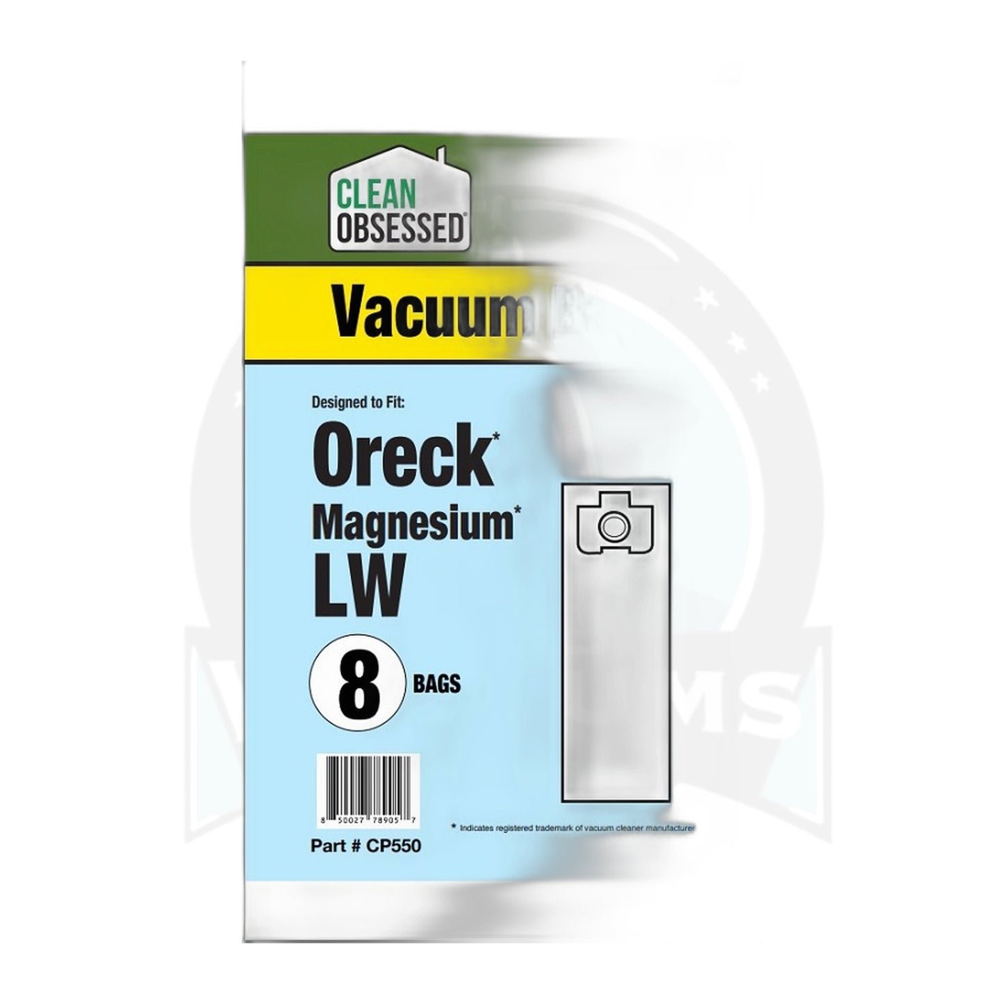 Clean Obsessed Oreck Type LW Magnesium Micro Paper Bags 8-Pack