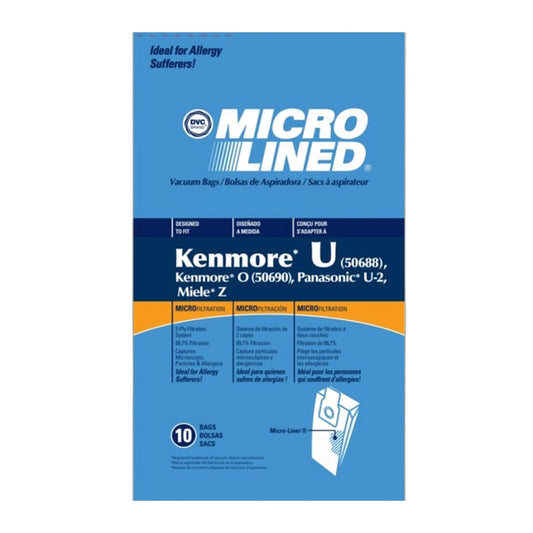 Kenmore Type U Micro Paper Bags for 50688 Uprights (10-Pack)