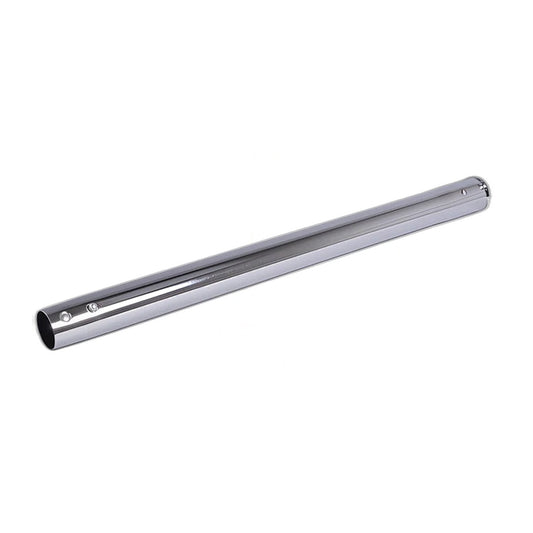 1-1/4" x 19" Chrome Vacuum Wand, Button-Hole Top, Friction-Fit Bottom